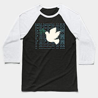 Freedom Pigeon Baseball T-Shirt